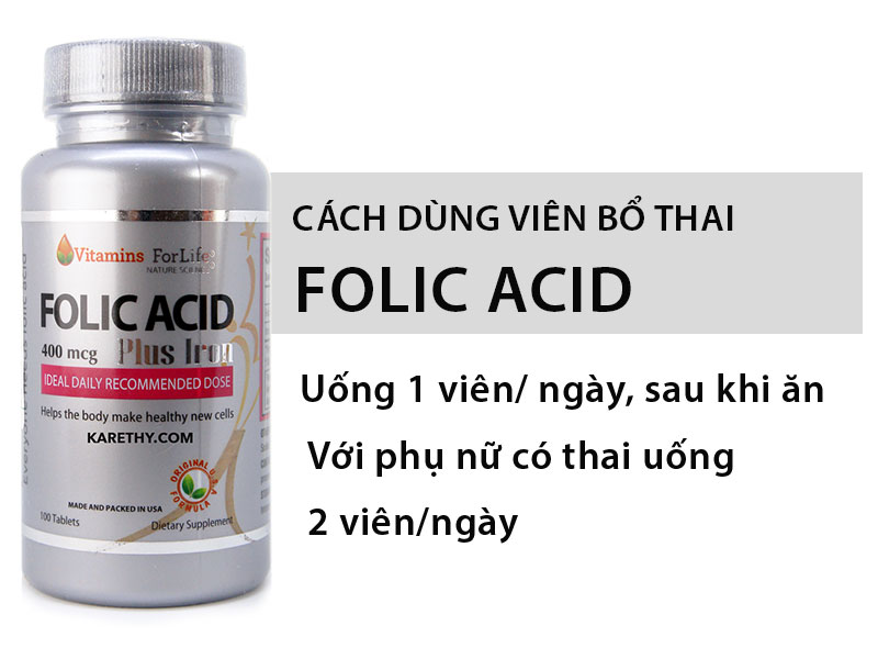 viên uống folic acid 400mcg vitamins for life có tốt không