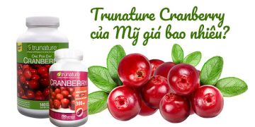 Trunature Cranberry của Mỹ giá bao nhiêu?